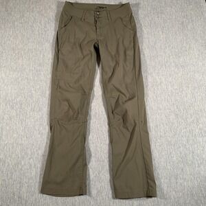 Prana Pants Womens 4 Short Green Hiking Outdoor Stretch Nylon Casual Travel
